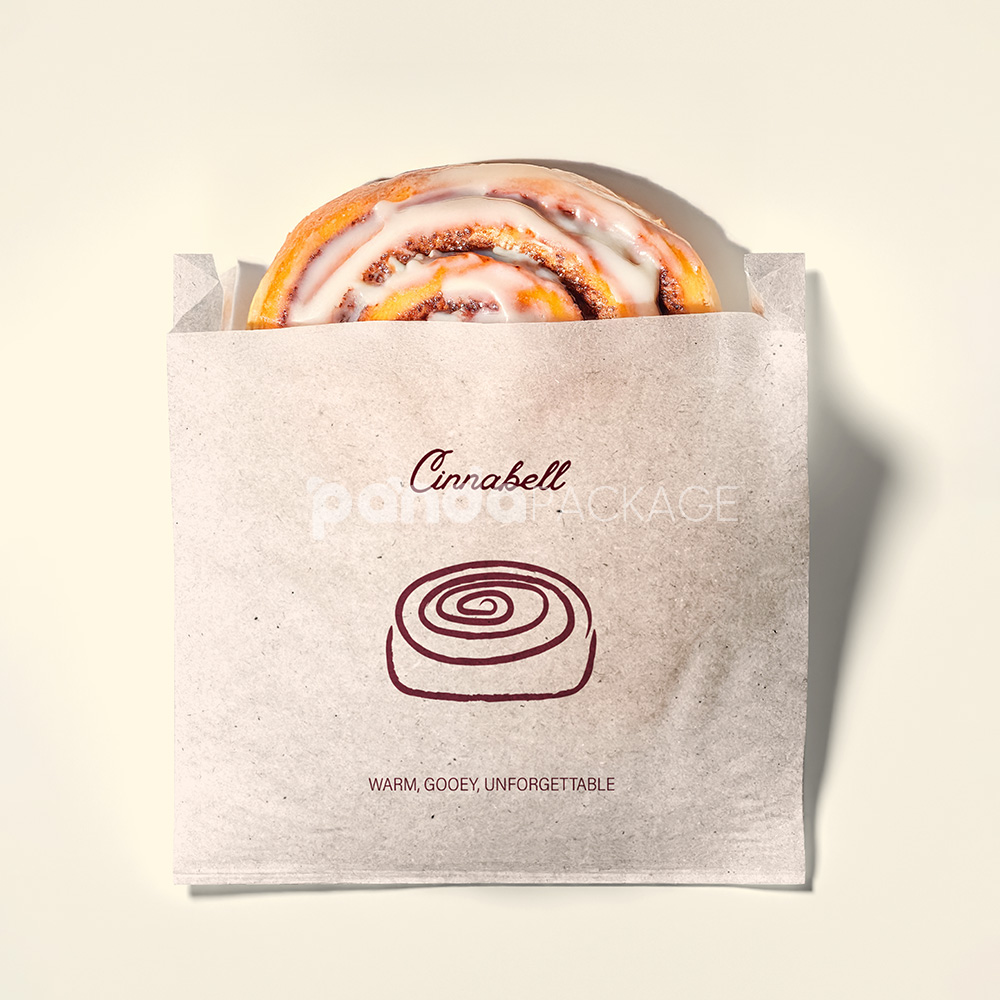 eco-friendly kraft paper bakery bags for bread and croissant packaging