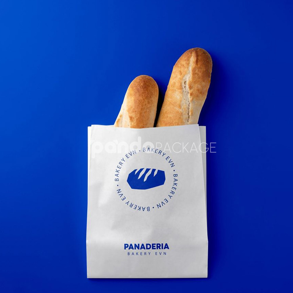 eco-friendly kraft paper bakery bags for bread and croissant packaging