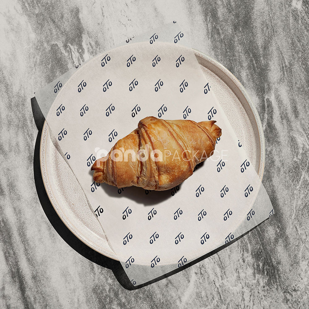 printed food-grade greaseproof wrapping paper for bakery and café packaging