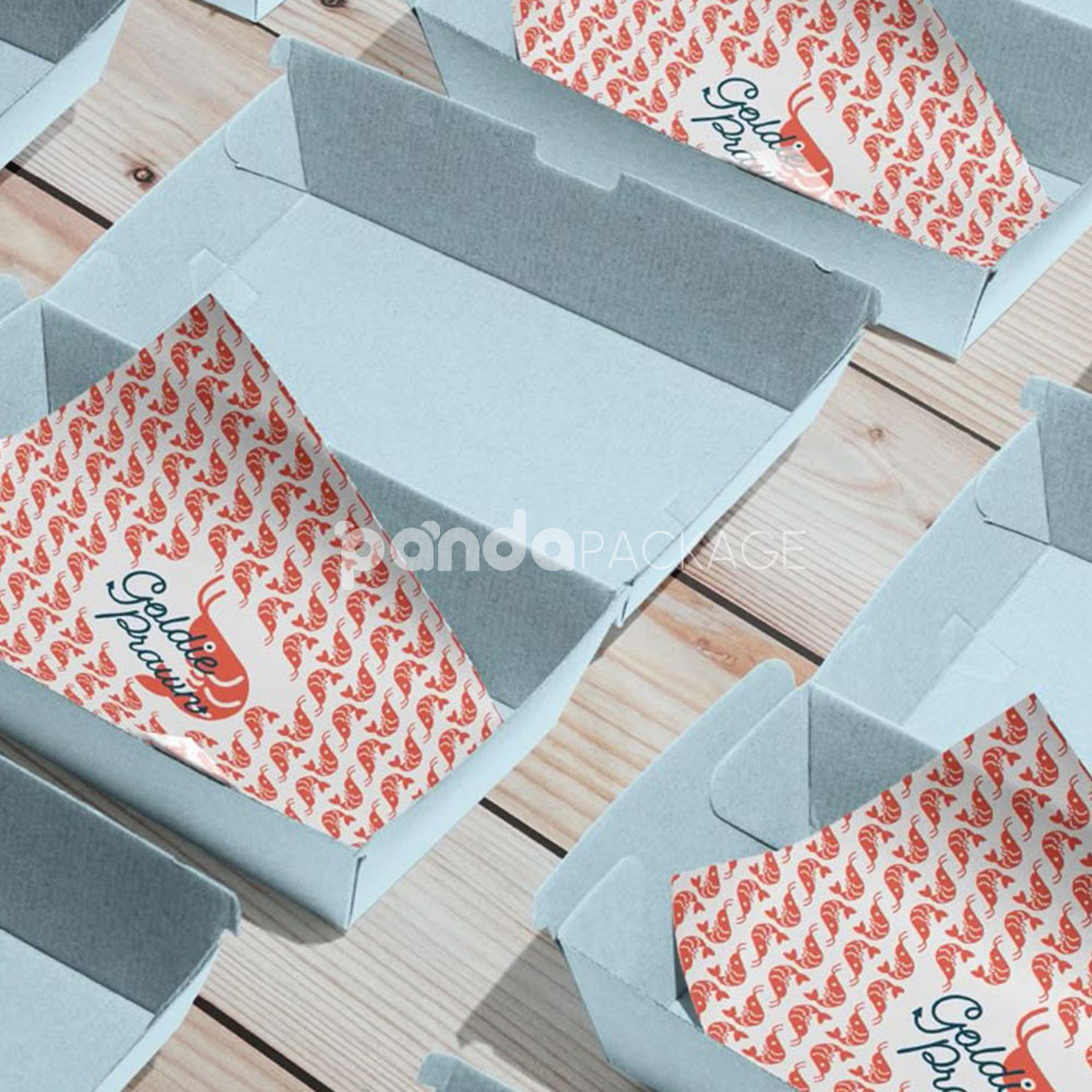 printed food-grade greaseproof wrapping paper for bakery and café packaging