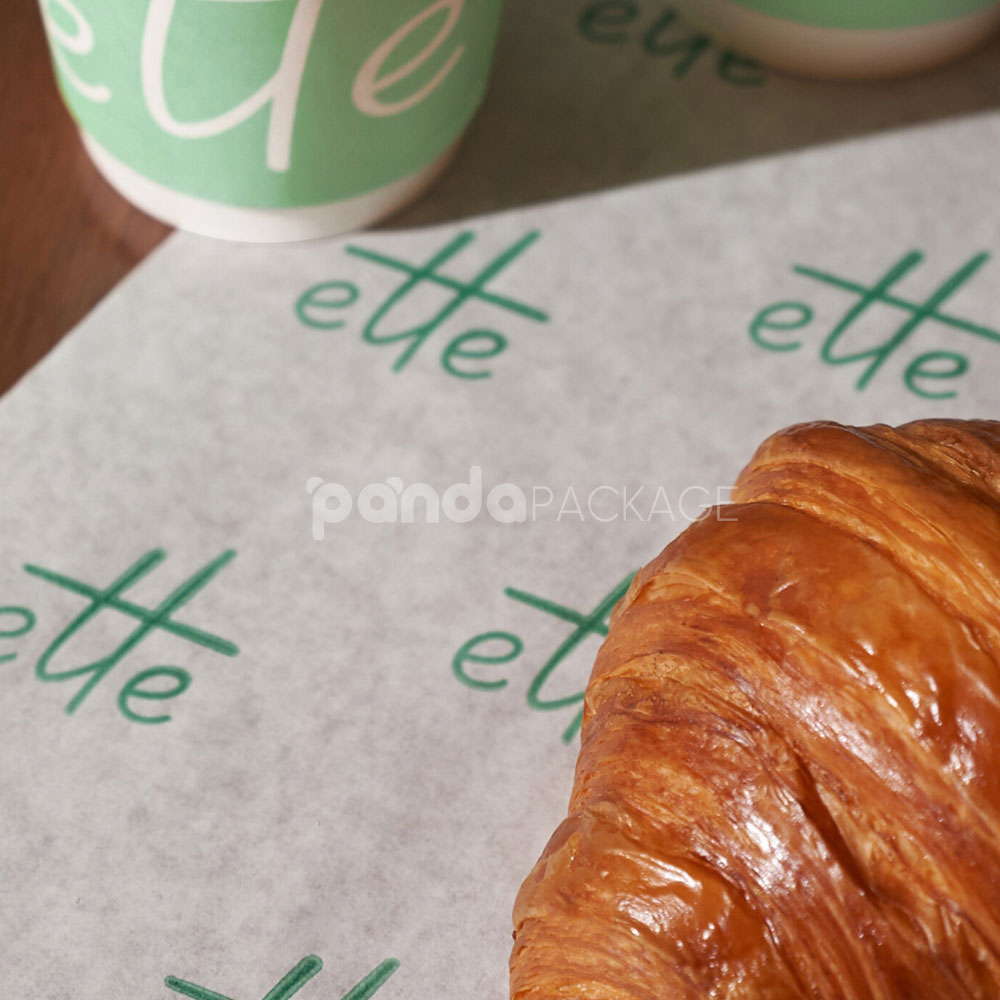 printed food-grade greaseproof wrapping paper for bakery and café packaging