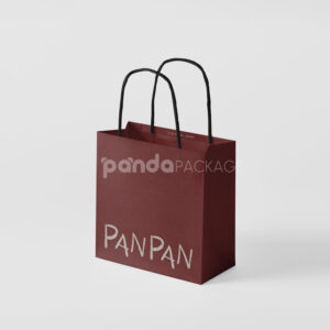 eco-friendly kraft paper bakery bags with handles for takeaway packaging