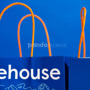 eco-friendly kraft paper bakery bags with handles for takeaway packaging