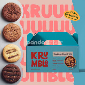 foldable paper gable boxes with handle for bakery and dessert packaging