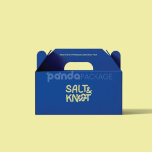 foldable paper gable boxes with handle for bakery and dessert packaging
