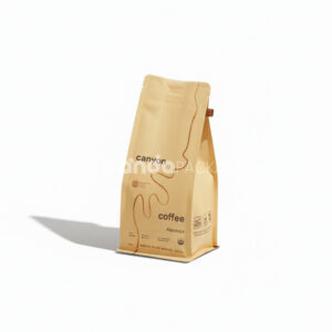 eco-friendly kraft paper coffee bag with valve and zip lock