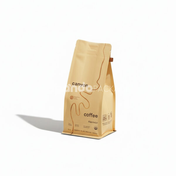 Eco-Friendly Kraft Paper Coffee Bag with Valve