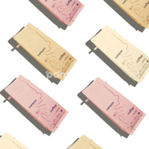 eco-friendly kraft paper coffee bag with valve and zip lock