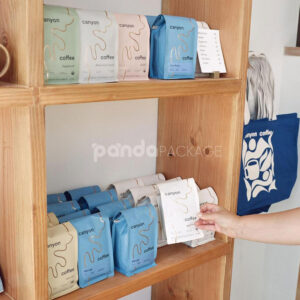 eco-friendly kraft paper coffee bag with valve and zip lock