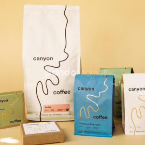eco-friendly kraft paper coffee bag with valve and zip lock