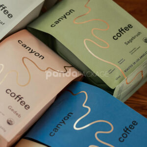 eco-friendly kraft paper coffee bag with valve and zip lock