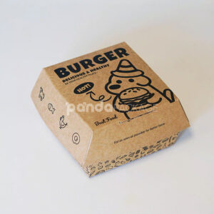 eco-friendly kraft paper burger box for takeaway packaging