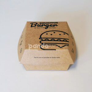 eco-friendly kraft paper burger box for takeaway packaging