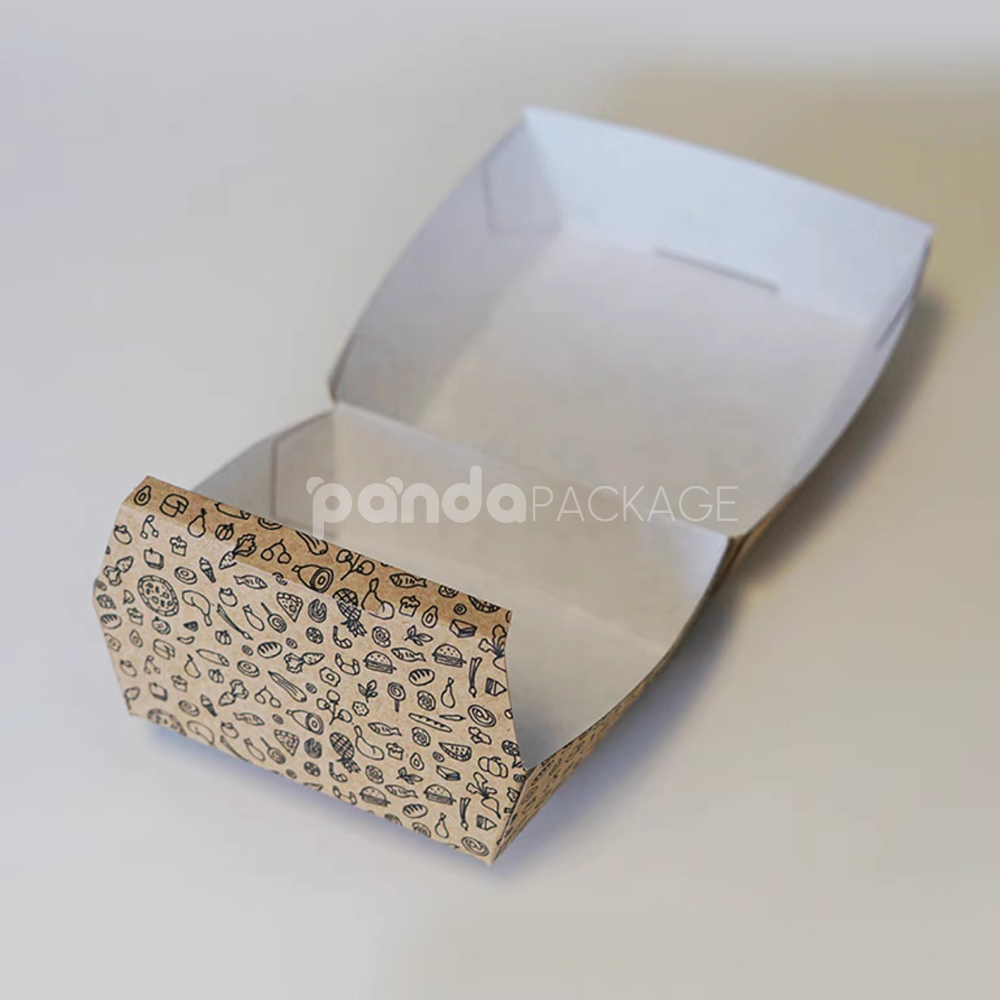 eco-friendly kraft paper burger box for takeaway packaging