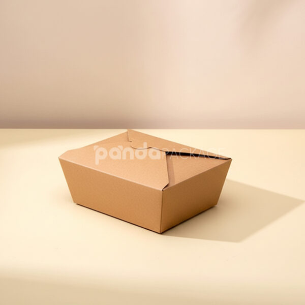 Eco-Friendly Kraft Paper Takeout Food Box with Lid