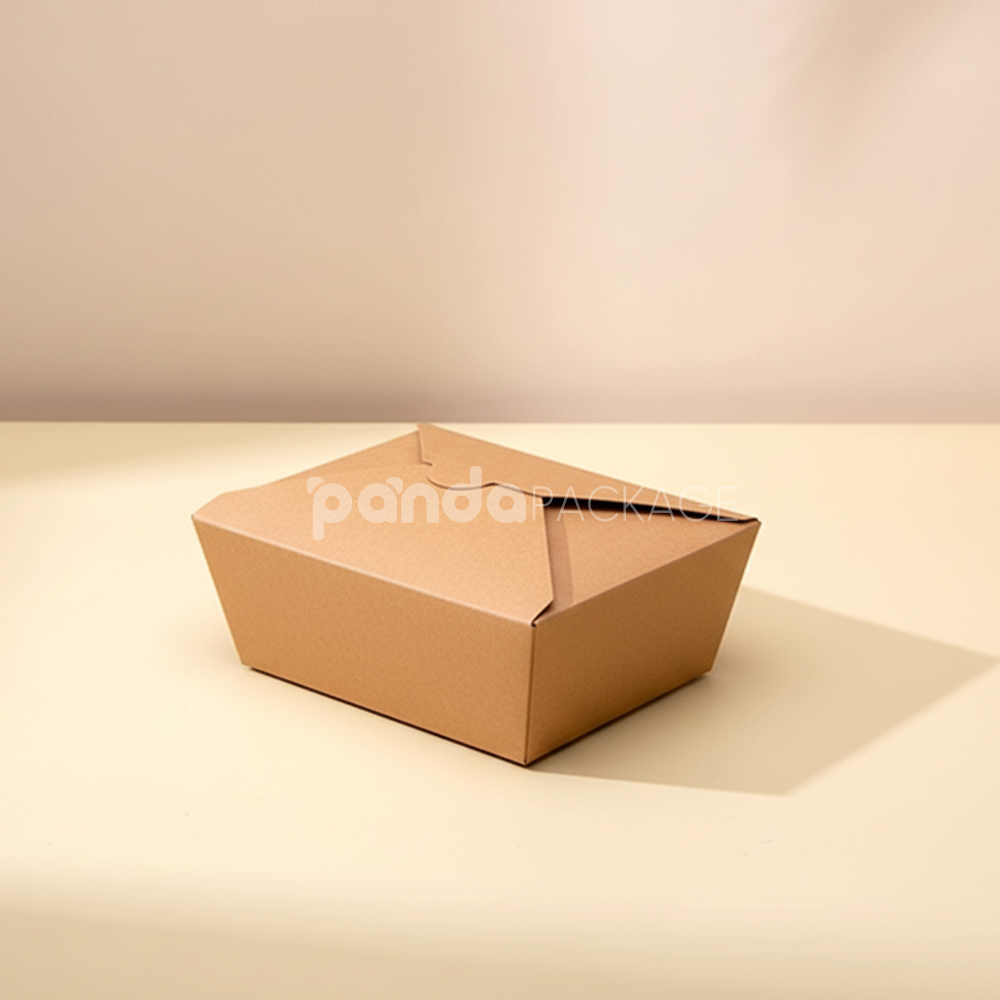 eco-friendly kraft paper takeout food box for restaurant packaging