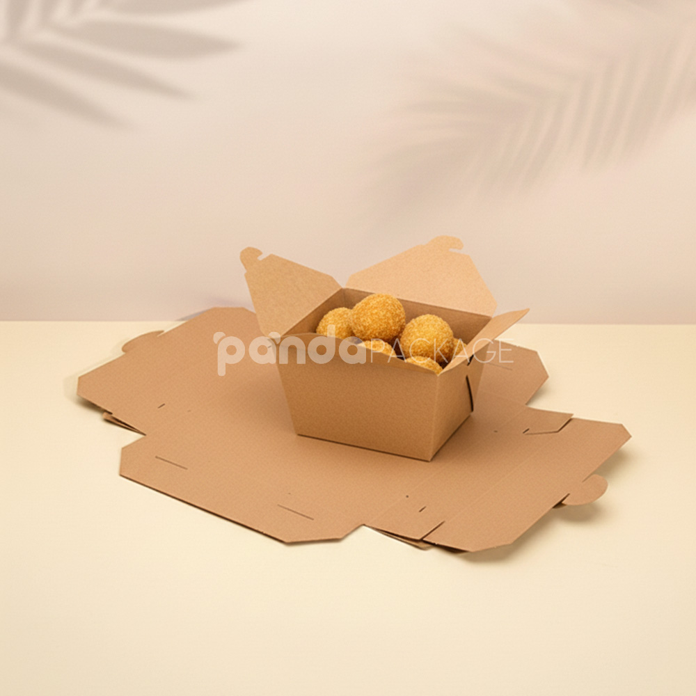 eco-friendly kraft paper takeout food box for restaurant packaging
