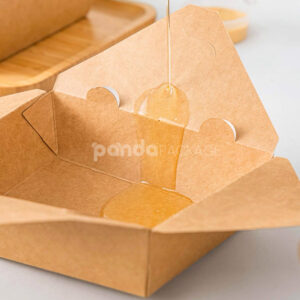 eco-friendly kraft paper takeout food box for restaurant packaging