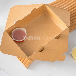 eco-friendly kraft paper takeout food box for restaurant packaging