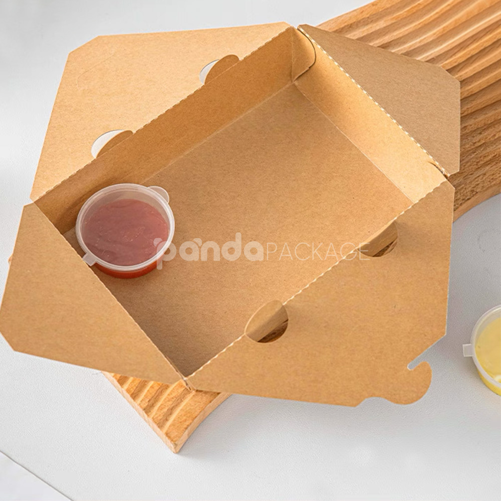eco-friendly kraft paper takeout food box for restaurant packaging