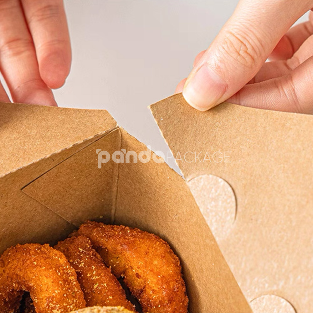 eco-friendly kraft paper takeout food box for restaurant packaging