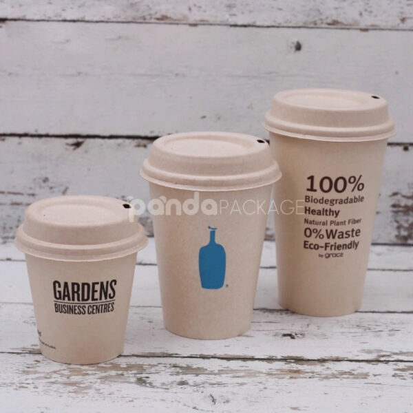 Eco-Friendly Compostable Paper Coffee Cup with Lid