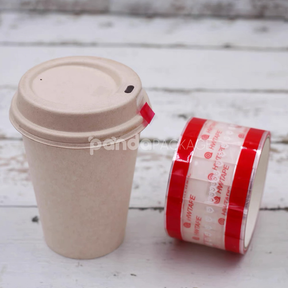 eco-friendly compostable paper coffee cup with lid for takeaway drinks
