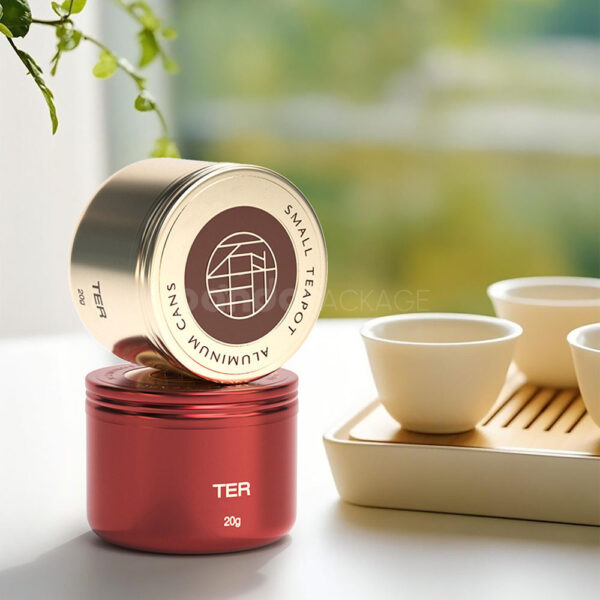 Colorful Aluminum Tea Storage Tin Boxes with Sealed Lid