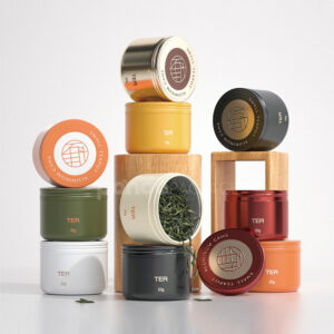 aluminum tea tin boxes for loose leaf packaging and storage
