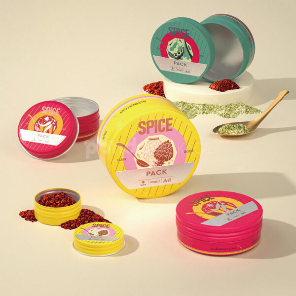 Colorful Aluminum Tin Boxes for Premium Spice Packaging