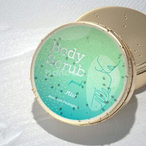 aluminum body scrub jars with screw-top lids for skincare packaging