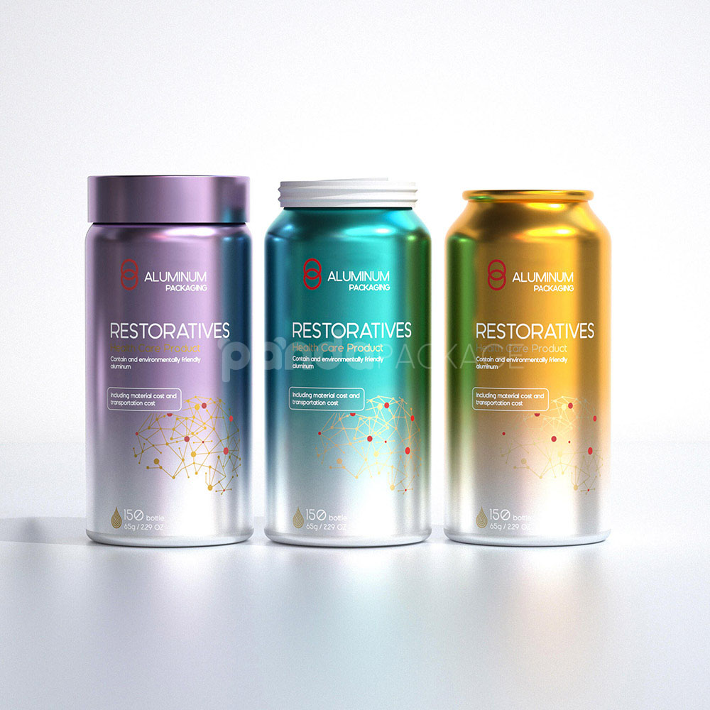 aluminum supplement bottles for vitamins tablets and healthcare products