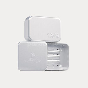 aluminum soap tin with drainage tray for handmade bar storage
