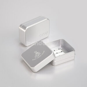 aluminum soap tin with drainage tray for handmade bar storage