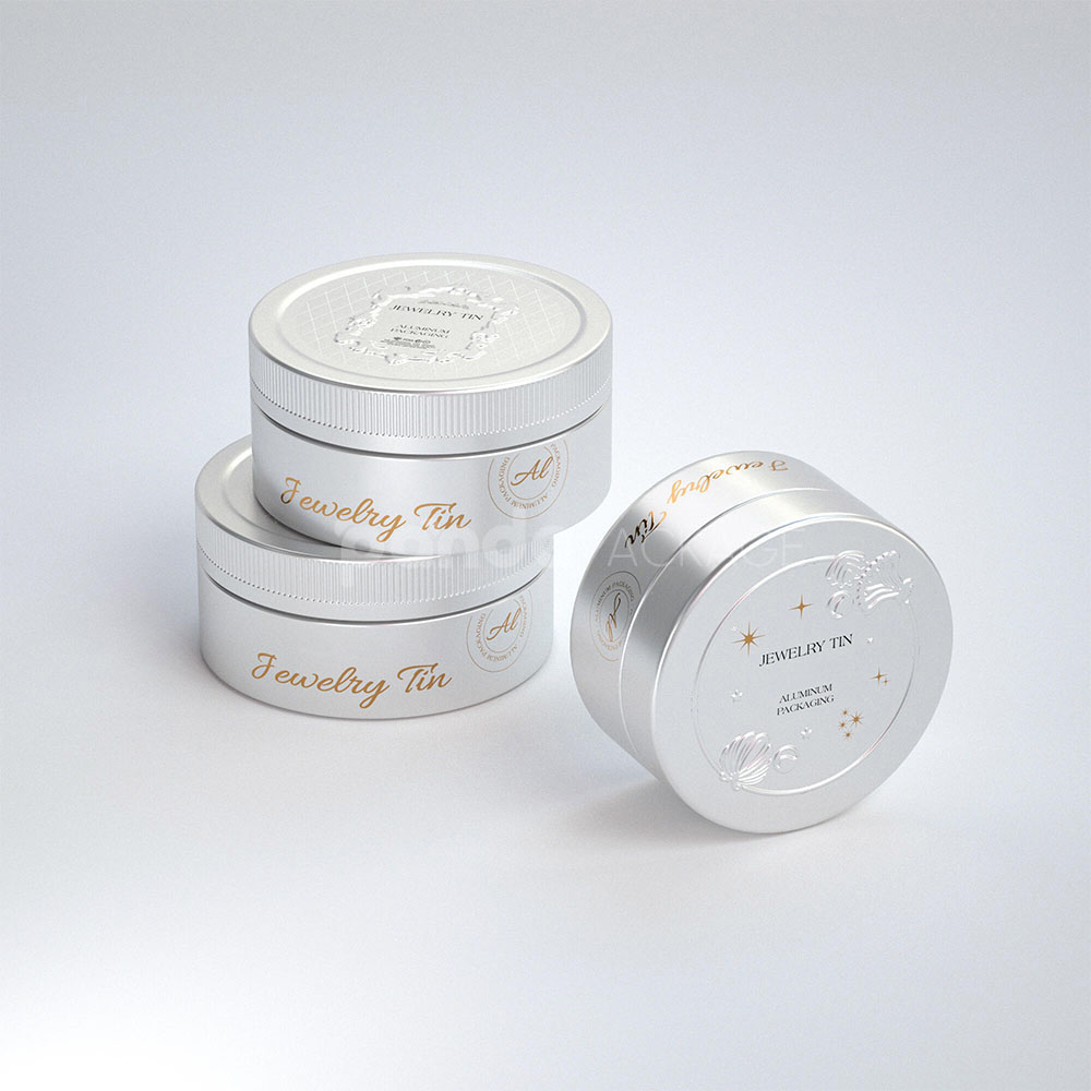 aluminum jewelry tin boxes with embossed decorative lids