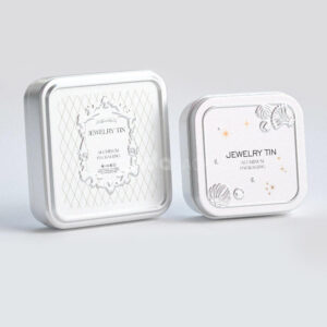 aluminum jewelry tin boxes with embossed decorative lids