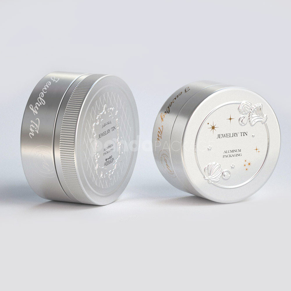 aluminum jewelry tin boxes with embossed decorative lids