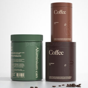 aluminum coffee canisters for storing beans and ground powder