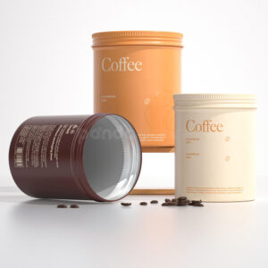 aluminum coffee canisters for storing beans and ground powder