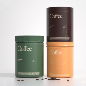 aluminum coffee canisters for storing beans and ground powder