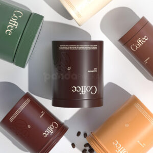 aluminum coffee canisters for storing beans and ground powder