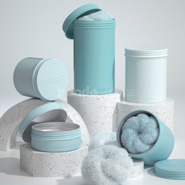Pastel Aluminum Canisters for Makeup Remover Pads Storage