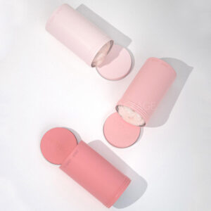 pastel aluminum canisters for storing makeup remover pads and beauty cloths
