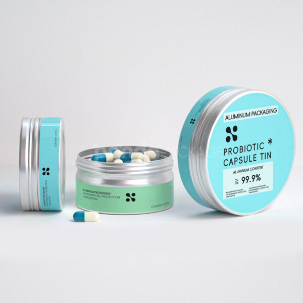 Aluminum Capsule Tins for Probiotic and Dietary Supplements