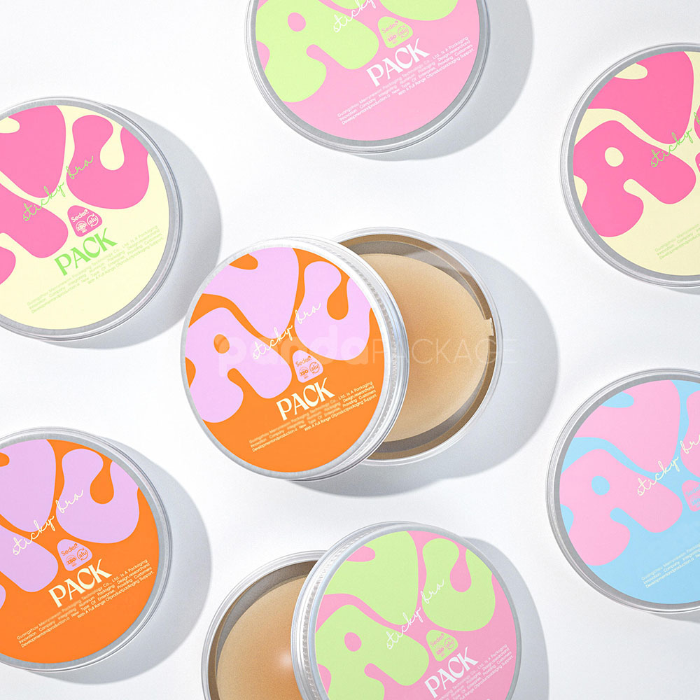 aluminum tins for adhesive bra pads and silicone sticky bras