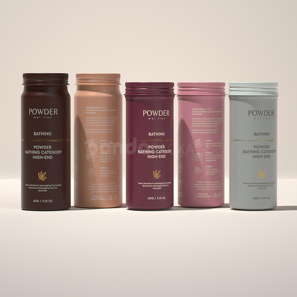 aluminum bath powder canisters for high-end body care packaging