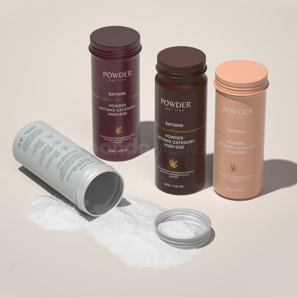 Aluminum Bath Powder Canisters for High-End Body Care