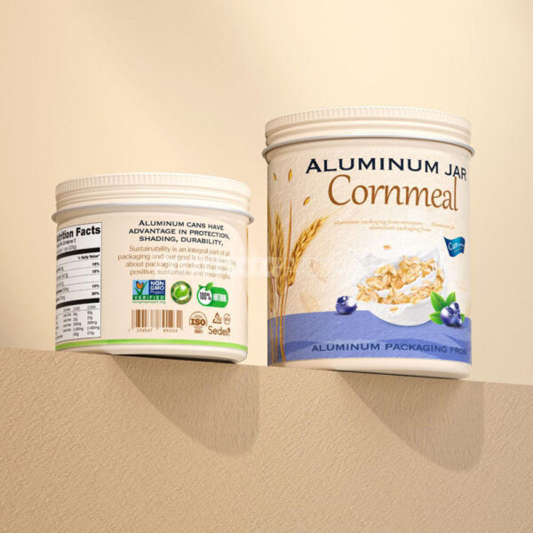 Aluminum Cornmeal Storage Jar for Dry Food Packaging