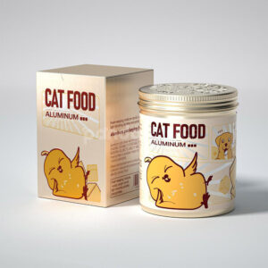 aluminum cat food tin container for freeze dried pet treats packaging
