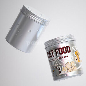 aluminum cat food tin container for freeze dried pet treats packaging